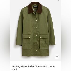 NWT Jcrew Heritage Barn Jacket™ in waxed cotton twill